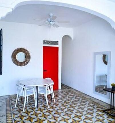 entrance to apartment and living room
