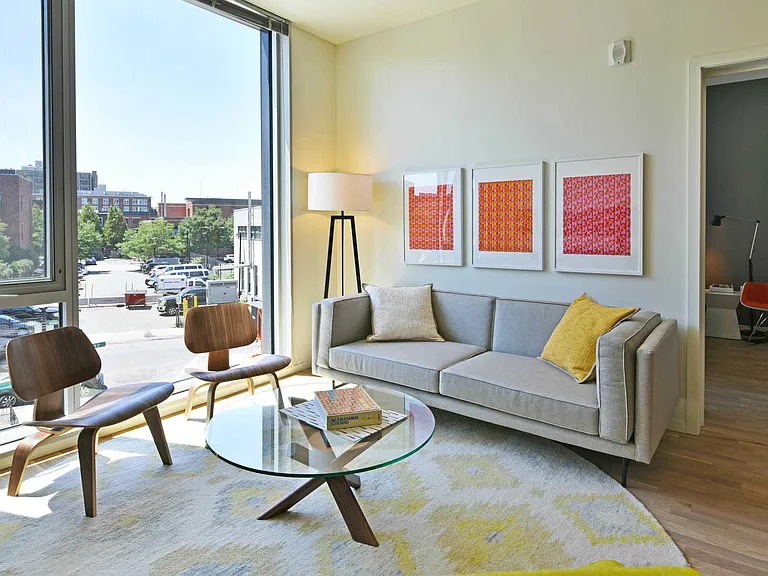 Living Room with Floor-to-Ceiling Windows