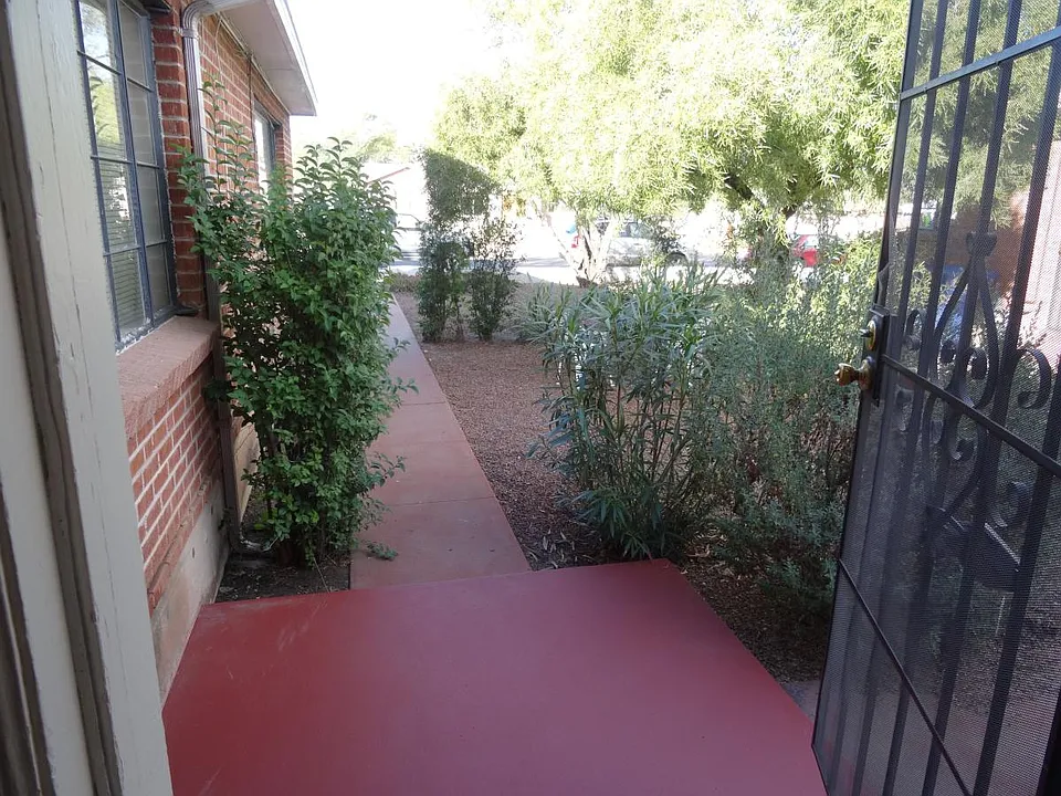 Looking north, out front door.