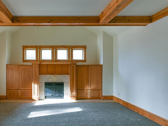 Formal living room with gas fireplace