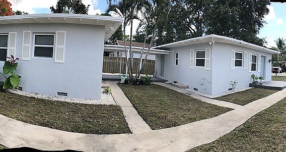 Patio connects both homes