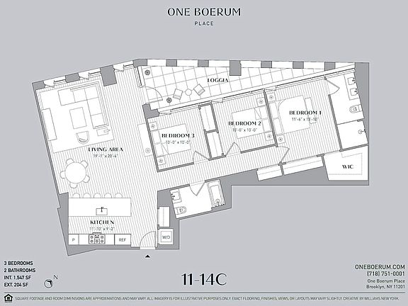 2nd image of 1 Boerum Pl #14C
