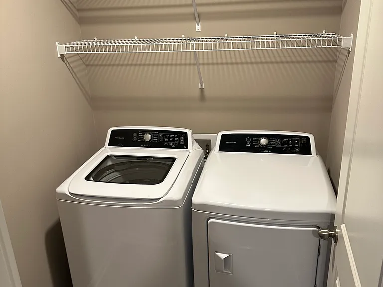 Laundry on upper level with all of the bedrooms.