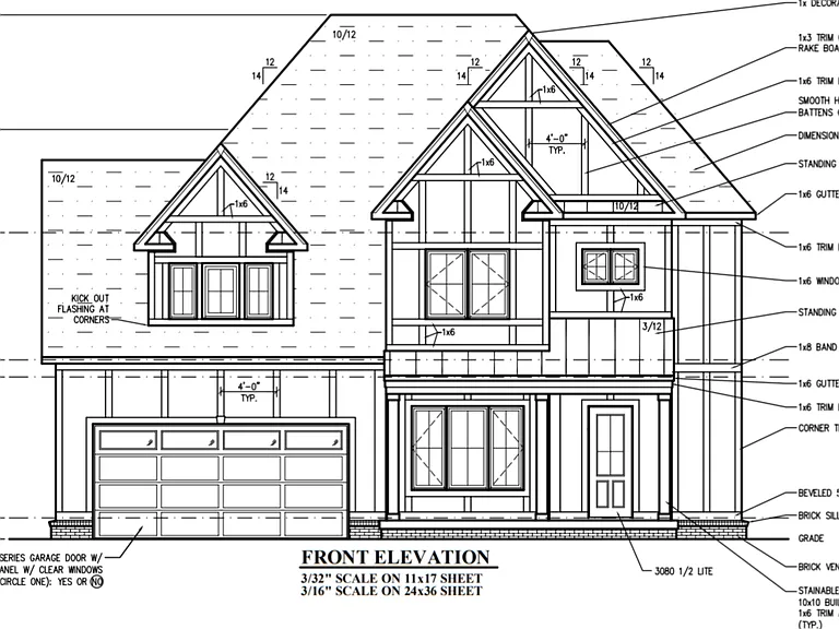 Elevation. Front.