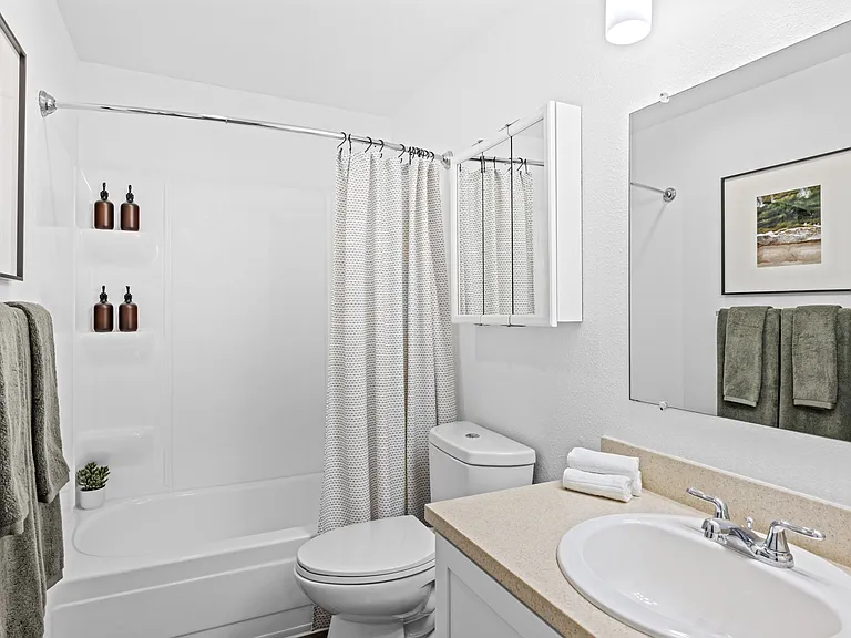 Updated Bathroom at 2000 Lake Washington Apartments in Renton, WA 98056