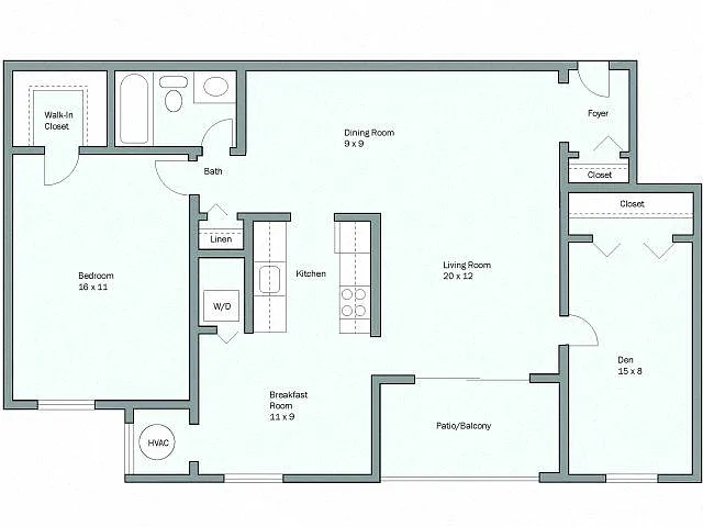 Floor plan Maryland Deluxe - Den
