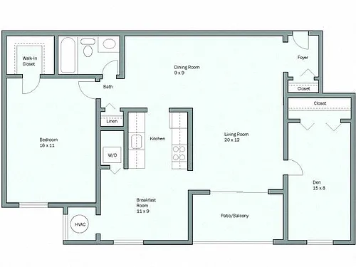 Floor plan Maryland Deluxe - Den