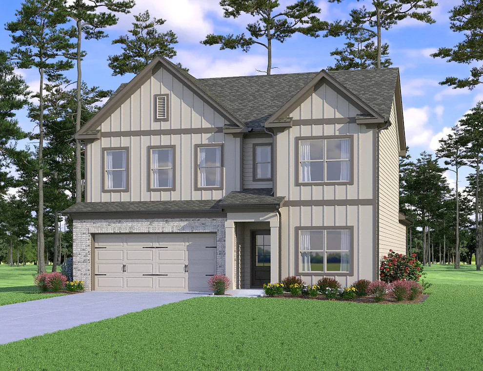 (GA)The Asher | Front Entry Plan, Ridge Pointe photo 1