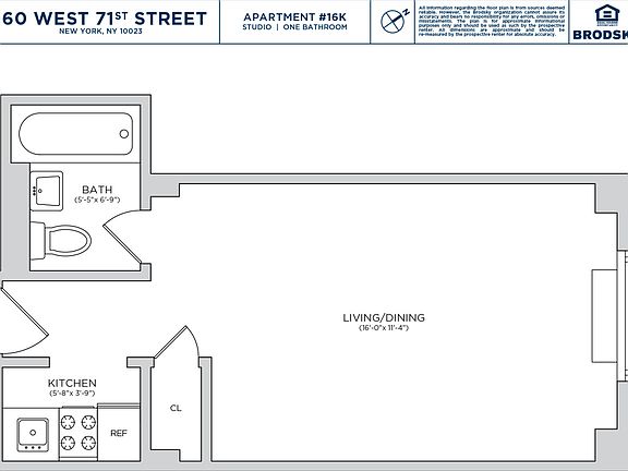 2nd image of 160 W 71st St APT 16K