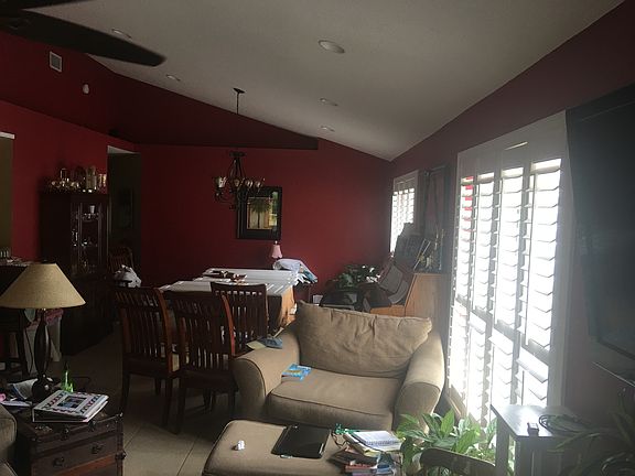Living room and dining room