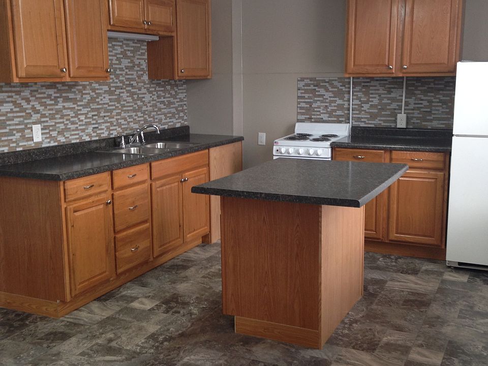 Large kitchen with eat-in island.