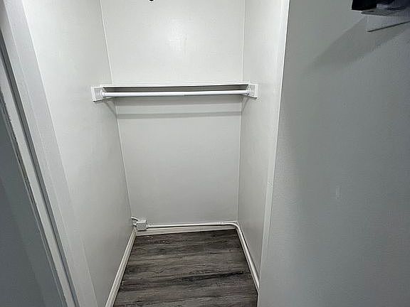 Walking closet in bathroom