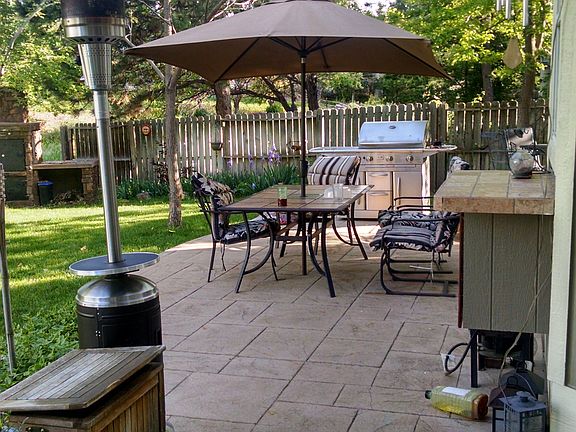 Patio and stamped concrete