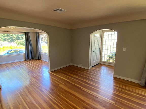Entry, living room, and dining room
