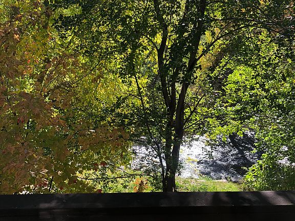 View of the Ogden River from the private deck attached to the master bedroom.