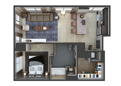 Floor plan 1X1 A10