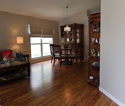 Living room and Dining room