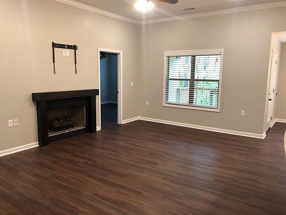 Living room with gas log fireplace