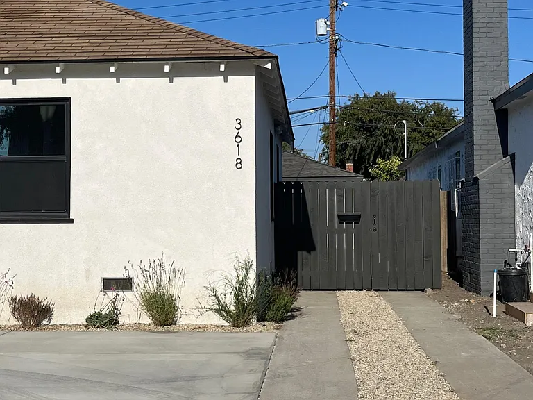 This is the way to enter your property and this is your driveway for off street parking.