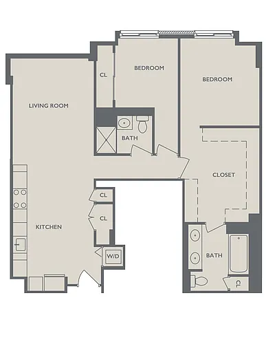 Floor plan Two Bedroom D
