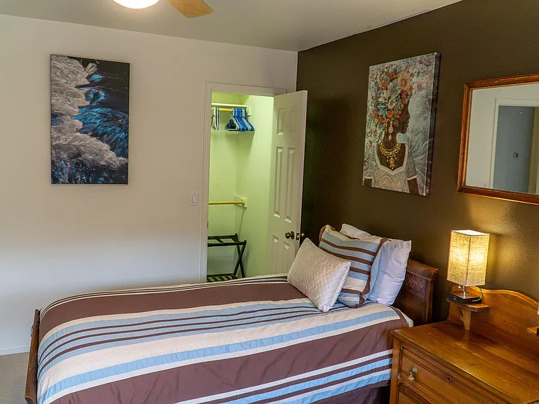 Walk-in closet, north bedroom.