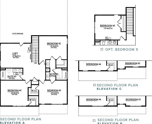 Second level floor plan