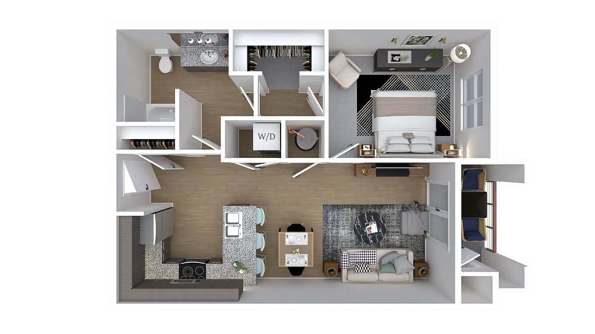 Floor plan 1X1-737