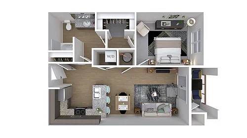 Floor plan 1X1-737