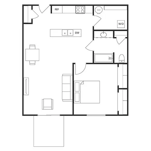 Floor plan 1 BED 1 BATH