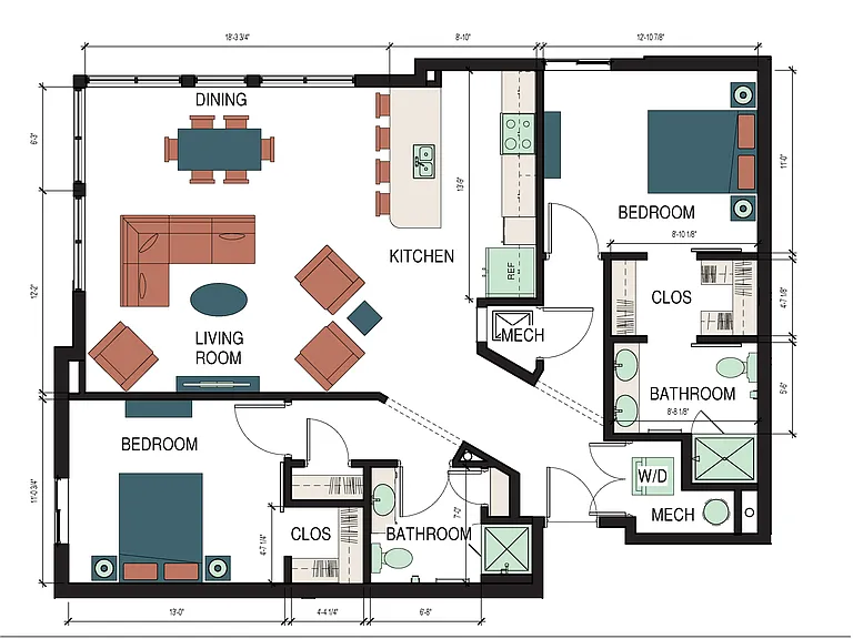 SIX_2D Floor Plans - Dimensions - Laurentian SIX_2D Floor Plans - Dimensions - Laurentian