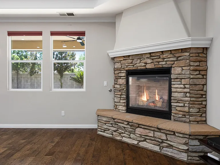 gas fireplace in family room
