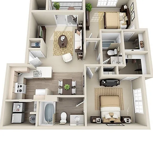 2 Bedroom | 2 Bath | 954 SF 2 Bedroom | 2 Bath | 954 SF