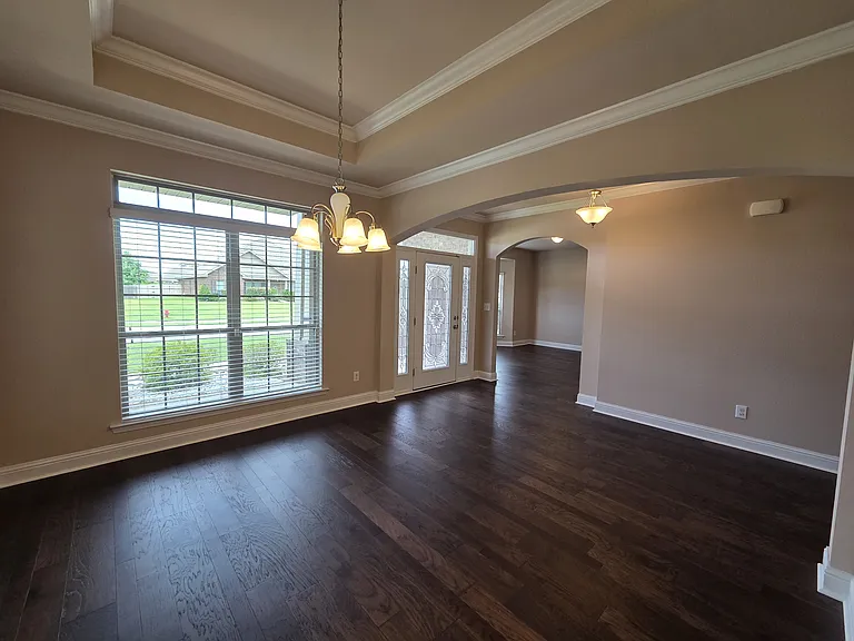 Formal Dining Room facing front door and office