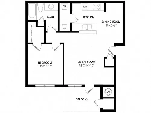 Floor plan One Bedroom