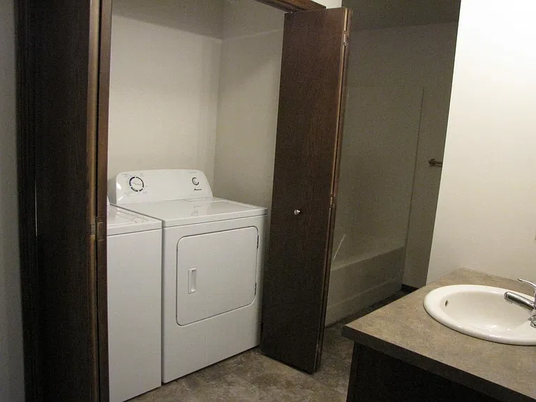 Washer and dryer in each unit.