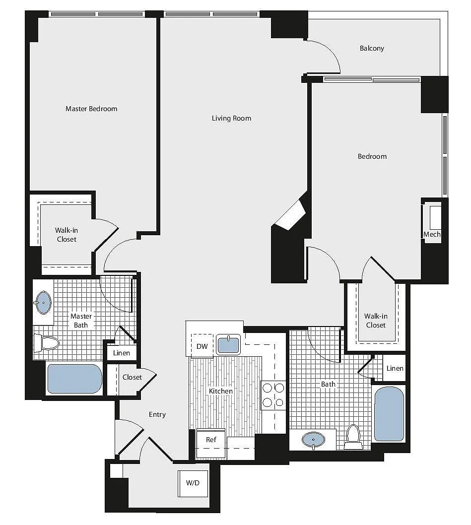 Floor plan 2 Bed/2 Bath - bc6