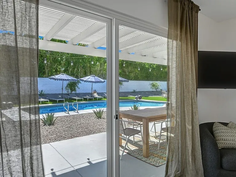 bedroom #2 ensuite with pool views