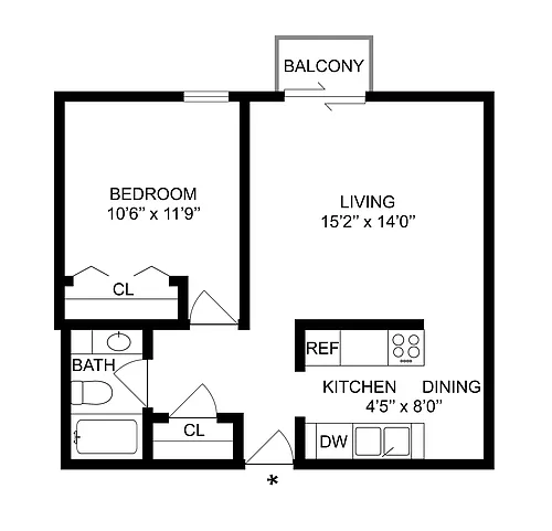 Floor plan 1B1B