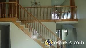 Stairs leading to 3 large bedrooms