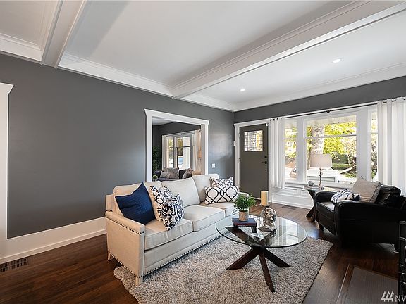 Large front window looks onto the quiet neighborhood.  New interior paint.