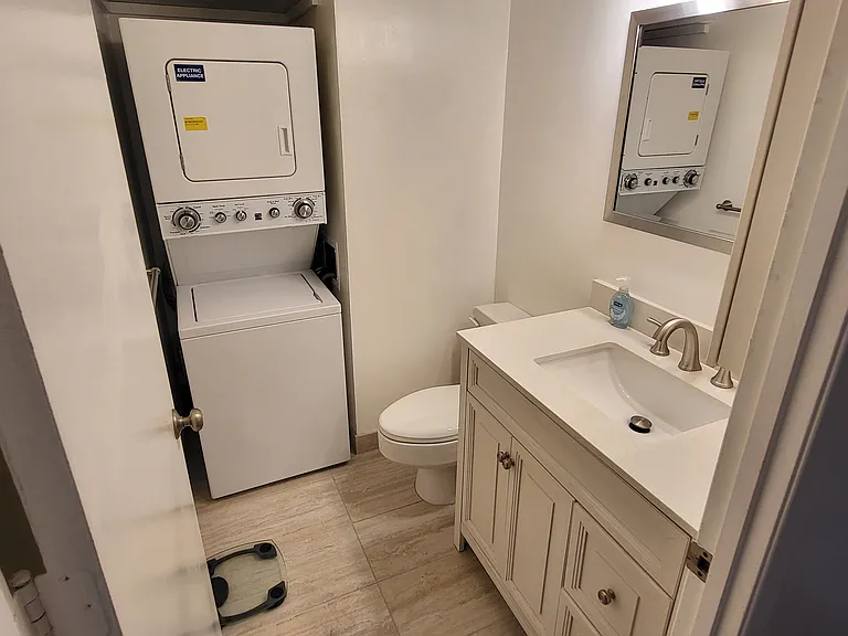 Washer/dryer in bathroom two