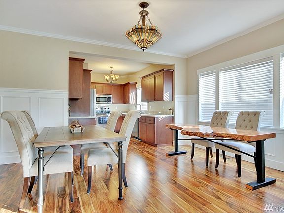 Large dining room and possible office table space.