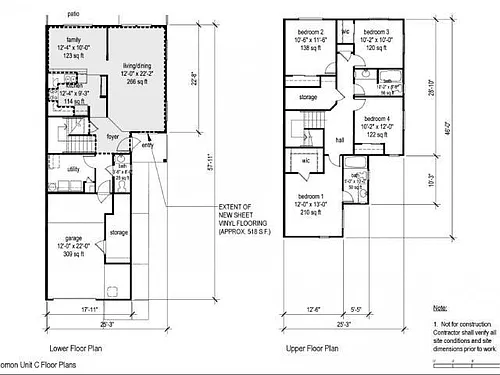 Floor plan 4-Bedroom Renovated Townhome Schofield