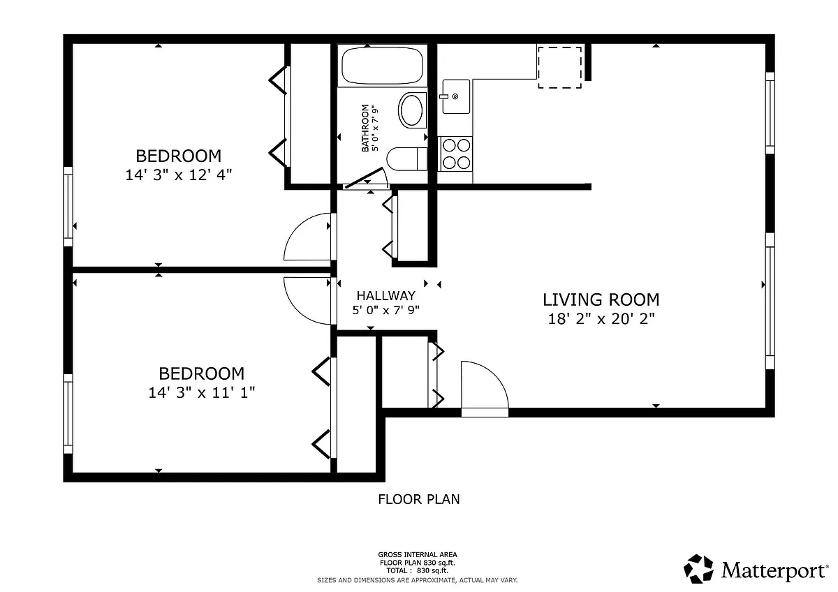 Floor plan 2 Bedroom Apartment
