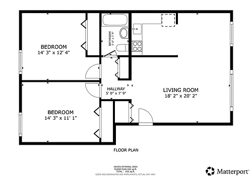 Floor plan 2 Bedroom Apartment