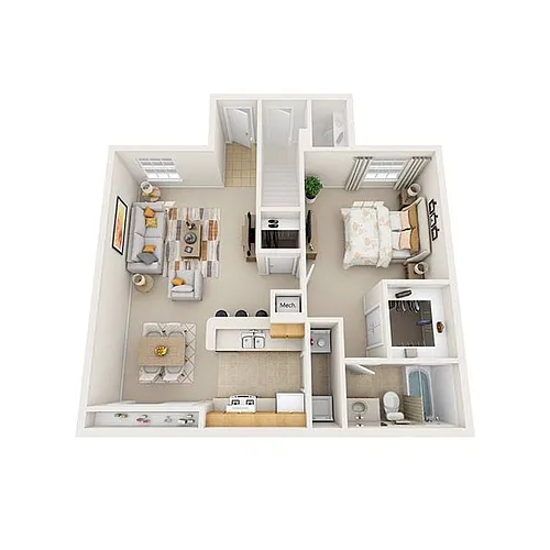 Floor plan One Bedroom
