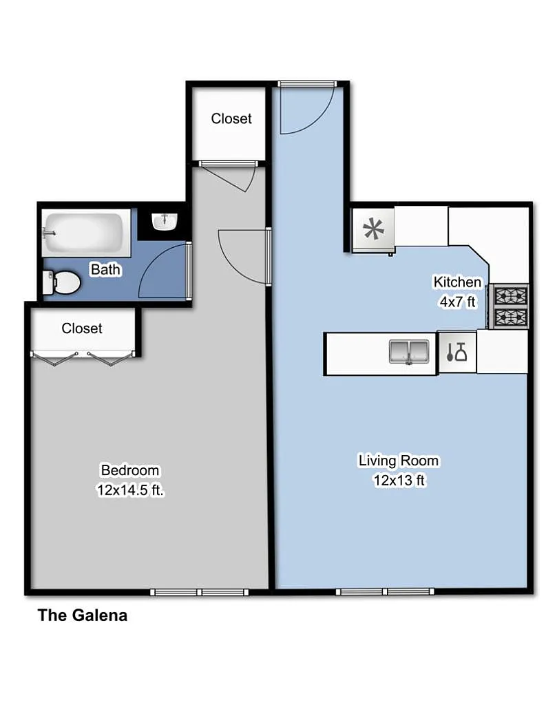 Floor plan Leland Tower - The Galena