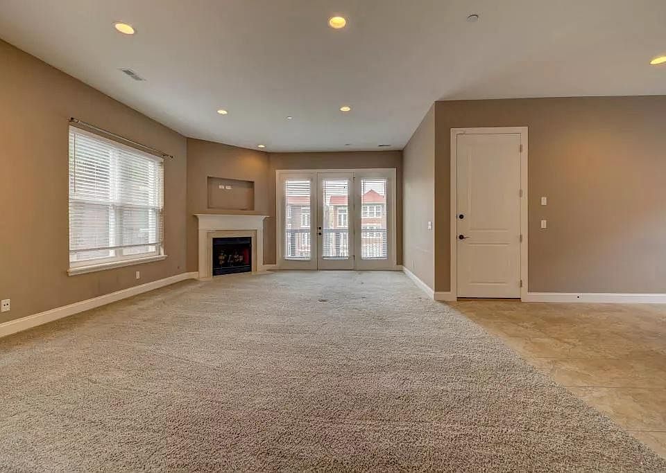 Unit entrance and living room