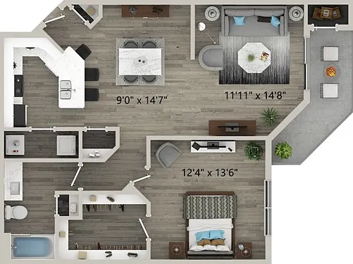 One Bedroom One Bath Floor Plan One Bedroom One Bath Floor Plan