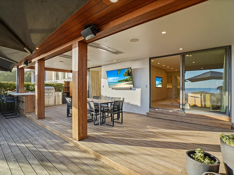 Dine alfresco, catch the game, or just soak in the ocean air_this outdoor retreat has it all.